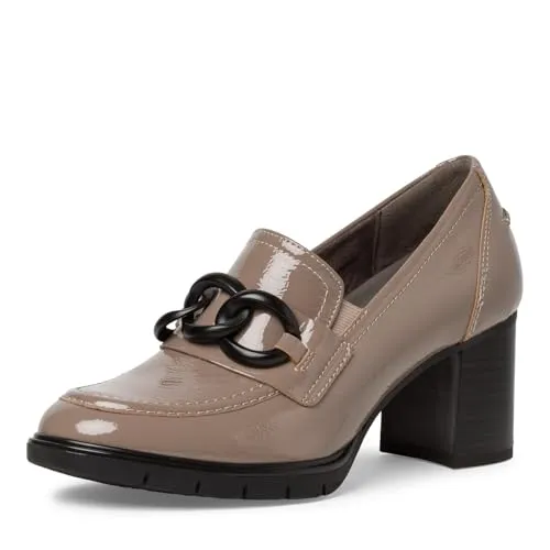 Tamaris COMFORT 8-84403-41 Leder Comfort Fit Wechselfußbett Damenschuh mit Kette Alltagsschuhe Business