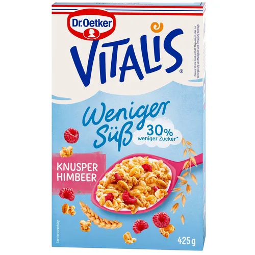 Dr. Oetker Vitalis weniger Süß Knusper Himbeere Müsli 425g von Dr. Oetker Vitalis