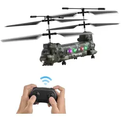 VEVOR RC-Helikopter, 2,4 GHz Ferngesteuerter Hubschrauber, 3,5-Kanal-RC-Flugzeug, 20 Minuten Flugzeit, Start/Landung mit einer Taste und LED-Leuchten, Flugzeugspielzeug für Kinder ab 8 Jahren