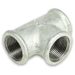 Temperguss Gewindefitting T-Stück (IG - IG - IG) (Ausführung: 1/2''IG)