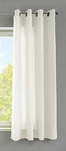 Gardinenbox 1er Set Vorhänge Schal Ösen »Berlin« HxB 175x140 cm Creme Blickdicht Microsatin Lichtdurchlässig Uni Matt, 20405N