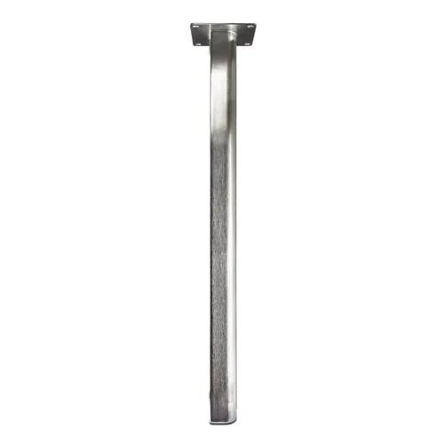 Hettich Tischbein 50 x 50 x 710 Edelstahl-Optik - Möbelteile für jeden Wohnbereich, einseitig abgerundet und belastbar bis 100 kg – ideal für stabile und stilvolle Tischkonstruktionen.