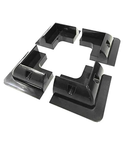 enjoy solar ABS 4 Stück Halteecke Haltespoiler Solarmodulhalterung in Schwarz, ideal für Wohnmobile Caraven Boot