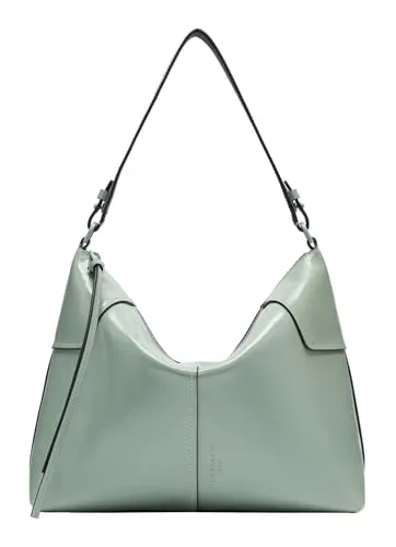 Liebeskind Mila Lack Distressed M Beuteltasche in graugrün - Umhängetasche aus hochwertigem Rindsleder, mit trendigem Lack-Finish und distressed Look für einen modernen, lässigen Stil.