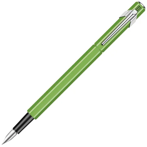 Caran Dache Fountain Pen, Fluo Line, Green, with Medium Nib