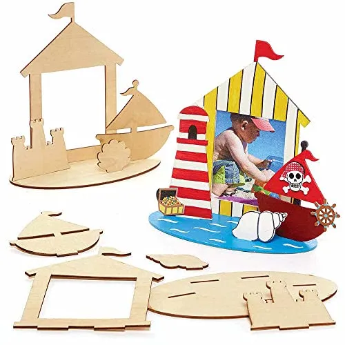 FC802 Strand Holz Bilderrahmen zum Bemalen