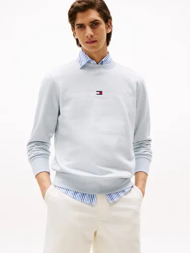 Tommy Hilfiger Herren Sweatshirt Tommy Logo ohne Kapuze, Grau (Bros B0802), S - Sweatshirts für Herren, ikonisches Design mit hohem Tragekomfort, ideal für Alltag und Relaxen, aus nachhaltigen Materialien gefertigt.