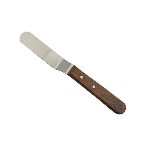 Excellent Solingen Metallspatel mit Holzgriff - Vielseitiger Metallspatel mit Holzgriff für präzises Auftragen von Wachs und Salben. Robust und wiederverwendbar, ideal für den professionellen Einsatz in der Kosmetik. Leicht zu reinigen und umweltfreundlich.