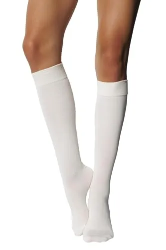 MILENA weiche, atmungsaktive Overknee-Socken mit elastischer Passform und rutschfestem Halt. Perfekt für Alltag, Arbeit, Sport und Cosplay – vielseitig kombinierbar, Ecru