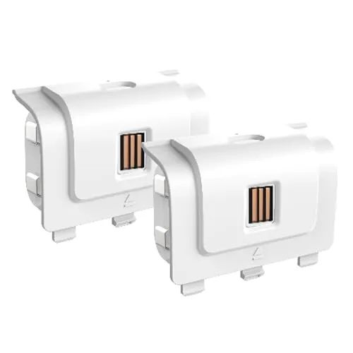 snakebyte Xbox Controller-Akkus - 2X Ultra-Starke 1.100 mAh Akkus für Xbox X|S & One Wireless Controller, Überladungsschutz & Schnellladung, 5 Jahre Garantie (Weiß)