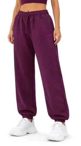 Smilodox Jogginghose Elura für Damen – Tapered Fit Sweatpants in Lila - Bequeme Trainingshose mit elastischem Bund und Kordelzug. Ideal für Gym und Homewear, aus hochwertiger Baumwoll-Mischung für angenehmen Tragekomfort.