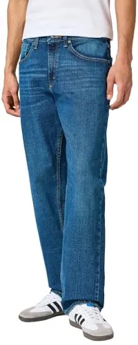 Wrangler Relaxed Fit Jeans - Bequeme Relaxed Fit Jeans aus 99% Baumwolle mit praktischem Reißverschluss und Knopf. Ideal für den Alltag und pflegeleicht in der Waschmaschine.