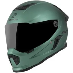 Bogotto Rapto Helm - Grün, Größe L für Männer - Motorradhelm mit kratzfestem Visier und Pinlock-Vorbereitung für optimale Sicht und Sicherheit auf der Straße.