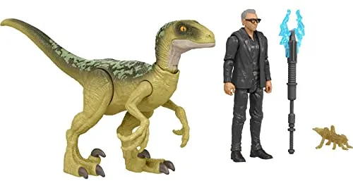 Jurassic World Human & Dino Pack Dr. Ian Malcolm & Velociraptor