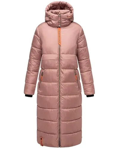 Navahoo Damen Wintermantel - Warmer Steppmantel mit Kapuze in Pastel Purple - Funktionsjacken mit wind- und wasserabweisendem Material, perfekt für die kalte Jahreszeit. Der Oversize-Look und die Innentasche für Technik machen ihn zum idealen Begleiter.