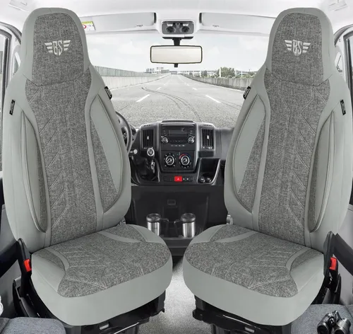 Schonbezüge Sitzbezüge für Mercedes Vito V Klasse W447 Bj ab 2014 in Grau PLKT20
