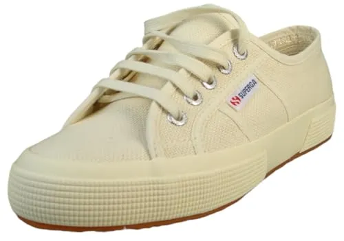 Superga Sneaker Baumwolle, Gr. 41, hellbeige - Sneaker aus hochwertiger Baumwolle mit vulkanisierter Laufsohle, ideal für einen lässigen Look. Komfortabel und stilvoll – ein Must-have für jeden Kleiderschrank!