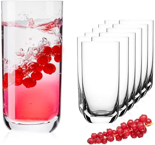 IMPERIAL glass Trinkgläser aus Glas 330ml (max. 420ml) Set 12-Teilig Longdrinkgläser Wassergläser Saftgläser Cocktailglas