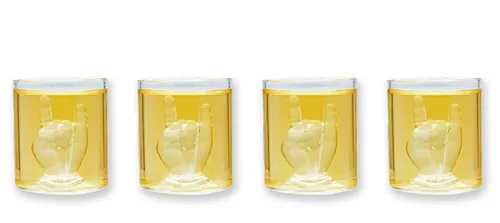 Winkee Rocks Rock Hand Shot Gläser 4er Set von Winkee Rocks