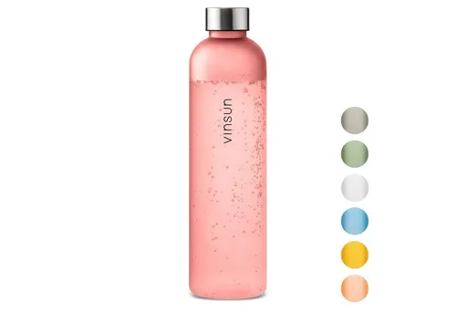 Vinsun Trinkflasche Tritan Wasserflasche 650ml - Sportflasche Kohlensäure geeignet, Auslaufsicher, BPA frei, bruchsicher, geruchs- und geschmacksneutral