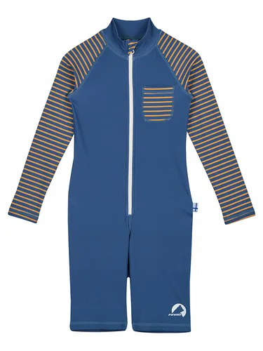 Finkid Kala Eko Badeoverall Denim/Sunflower blau 110/120 von finkid