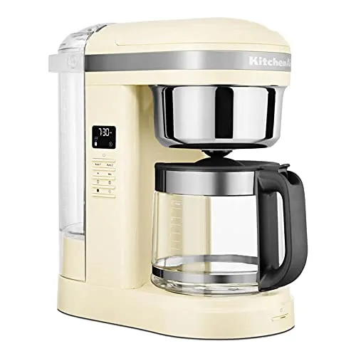 Kitchenaid 5KCM1209 EAC Creme - Filter-Kaffeemaschine - Elegante Filter-Kaffeemaschine mit 12 Tassen Kapazität und 1,7 l Wassertank, perfekt für Kaffeeliebhaber, die großen Mengen Bohnenkaffee genießen möchten.