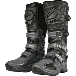 ONeal RMX Pro Stiefel - Schwarz/Grau - 41 EU - Motorradstiefel mit Dual-Verbund-Gummisohle für perfekten Grip und integrierten Stahlschaft für maximale Sicherheit und Stabilität.