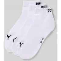 PUMA Damen Sneakersocken im 3er-Pack in Weiss, Größe 39/42 von PUMA