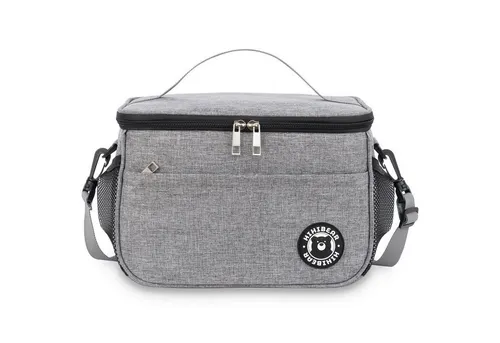 Kühltasche Klein Tragbar Isoliert Faltbar Grau 6.4L