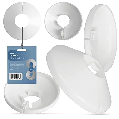 Einzelrosette für Heizungsrohre Einzel Heizungsrohr 16 mm Weiß Rosette Verschiedene einzeln für Rohre Abdeckrosette Rohrmanschetten Heizkörperrosetten Rohrschelle