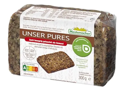 Mestemacher Pures Haferbrot ohne Mehl und Hefe, 300g