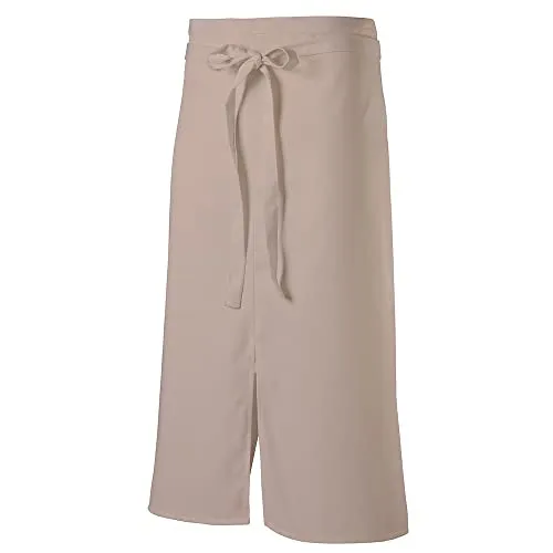 EXNER Bistro-Schürze mit Gehschlitz mittig, für Küche, Gastronomie, Restaurant, B 100 x L 80 cm, Farbe sand