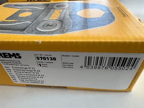 REMS Pressbacke M22 für Pressmaschine ACC - Pressbacke für effizientes Pressen, kompatibel mit ACC-Modellen, ideal für professionelle Anwendungen in der Sanitär- und Heizungsinstallation.