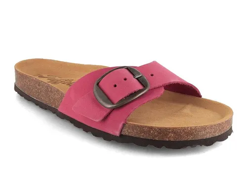 Tuffeln Damen Pantoletten Sandalen Fehmarn für schmale Füße Hausschuh mit gepolstertem Tieffussbett