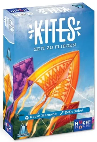 HUCH! | Kites | Zeit zu Fliegen! | kooperatives Familienspiel | schnelles und lustiges Gesellschaftsspiel | Spiele die richtige Karte und drehe die Sanduhren rechtzeitig | Für 2-6 Spieler ab 8 Jahren