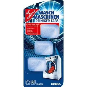 GutundGünstig Waschmaschinenreiniger, Tabs, entfernt Kalk, Gerüche und Schmutz, 3x 20g