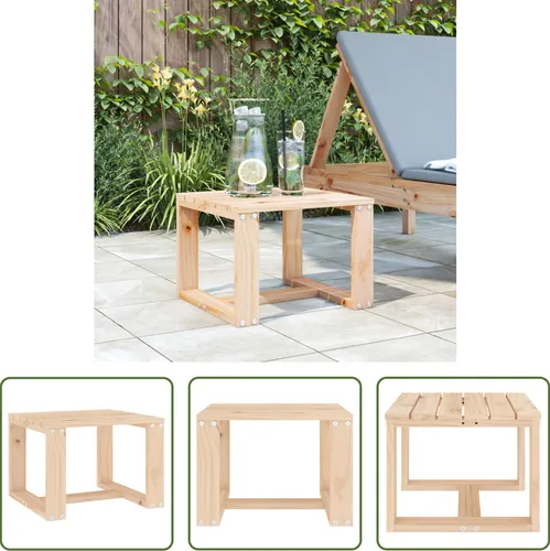 The Living Store Garten-Beistelltisch aus Kiefernholz 40x38 cm