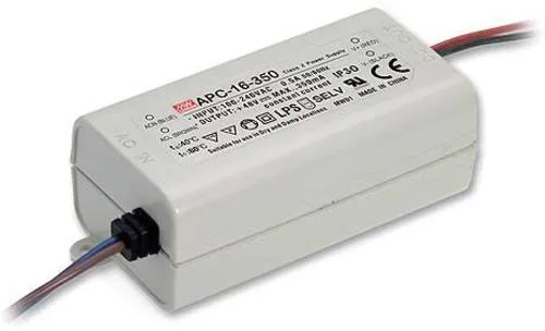Mean Well APC-16-350 LED-Treiber Konstantstrom 16W 0.35A 12 - 48 V/DC nicht dimmbar, Überlastschutz 1St.