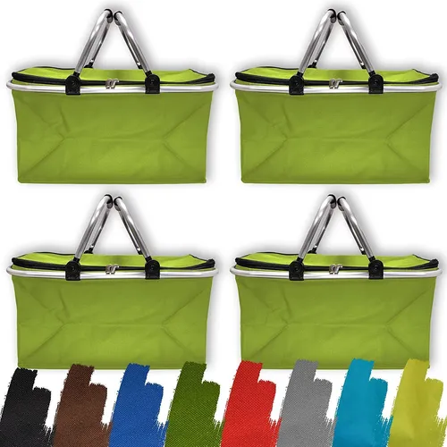 e-Best Einkaufskorb mit Tragegriffen (Hellgrün 4x)