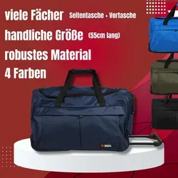 Enrico Benetti Reisetasche kleine Rollenreisetasche 55cm handlich leicht robust