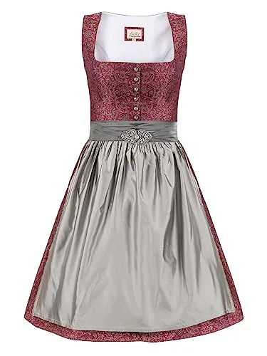 Almbock Dirndl Damen Midi | Dirndl Midi modern Made in Germany | Festliches Trachtenkleid zur Hochzeit oder Oktoberfest in Größe 36