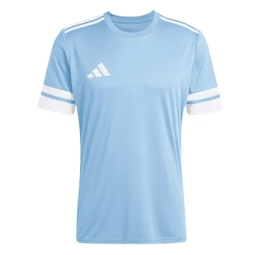 Adidas Men's SQUADRA25 Jersey Short Sleeve, Team Light Blue/White, S