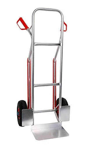 Szagato Aluminium Sackkarre mit Gleitkufen - Leichte Sackkarre aus Aluminium mit 200 kg Tragkraft und Luftbereifung, ideal für Umzüge und den Transport schwerer Lasten.