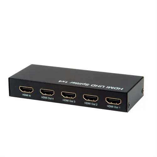 HDMI 4K Video-Splitter 4-fach - 3840 x 2160 @60Hz - HiFi-Kabel, ideal für das gleichzeitige Anschließen von vier Geräten mit 4K Unterstützung für brillante Bildqualität und 3D-Funktion.