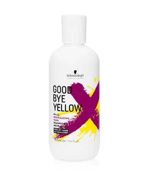 Schwarzkopf Goodbye Yellow Shampoo 300 ml - Spezialshampoo für blondiertes Haar, neutralisiert unerwünschte Gelbtöne und sorgt für strahlende Farbbrillanz.