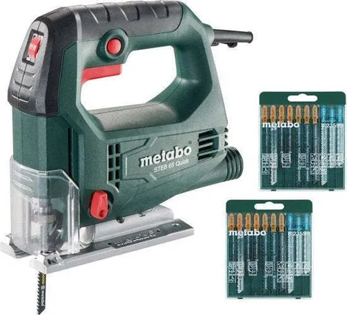 Metabo Pendelhubstichsäge »STEB 65 Quick Set« - Sägeblätter für präzise Schnitte, 450 W Leistung, inkl. 20 Sägeblätter und Vario-Elektronik für materialgerechte Hubzahlen.