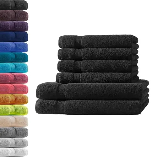 Hometex Premium Textiles Handtuch Set - 100% Baumwolle, 500 g/m² - Handtücher & Duschtücher in Hotel-Qualität, extra weich und saugfähig, ideal für Zuhause, Sauna oder Urlaub. In 15 Farben erhältlich und hautsympathisch, auch für Allergiker geeignet.