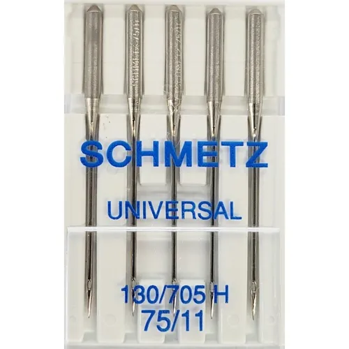 SCHMETZ - 5 Nähmaschinennadeln -Universal - 130/705 H - Nadeldicke: 75/11