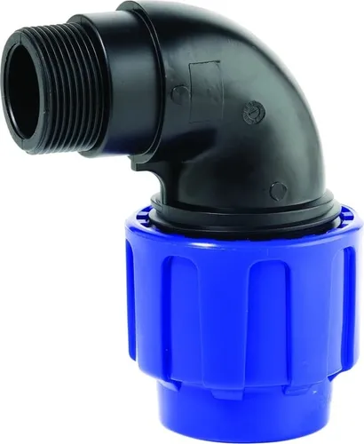 PP PE Rohr Verschraubung 90° Winkel 40 x 1 1/2