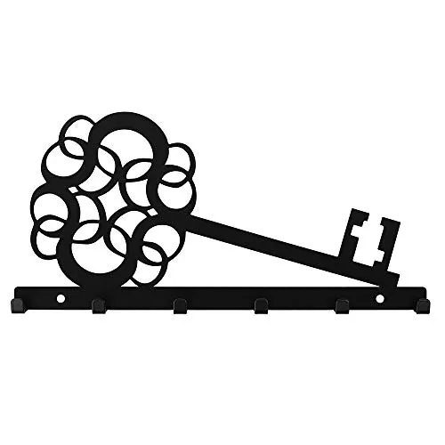 Bentatec Schlüsselbrett Schlüssel Hakenleiste mit 6 Haken Schlüsselboard Garderobe Hakenleiste